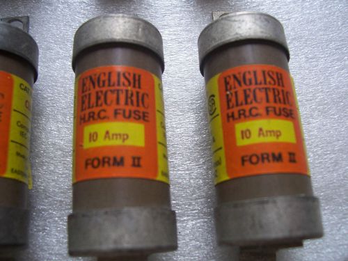 LOT of 14 ENGLISH ELECTRIC  HRC FUSE 10 amp 600v AC 60HZ NEW