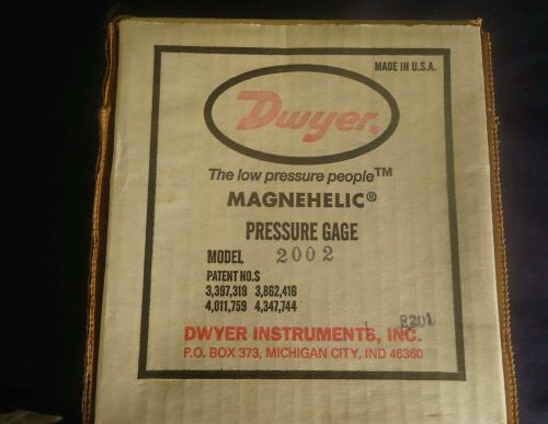 Dwyer magnehelic pressure guage #2002, nib for sale