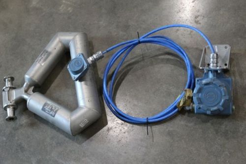 Elite micro motion mass flow sensor and remote flow transmitter w/ 16.5&#039; cable for sale