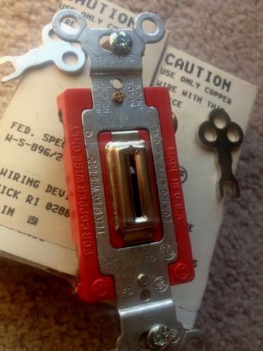 (nib) ge  5951-olg key operated switch 2 position spec grade 20amp for sale