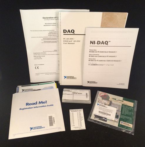 National Instruments PCMCIA DAQCard-AO-2DC w/ User Manual NEW!