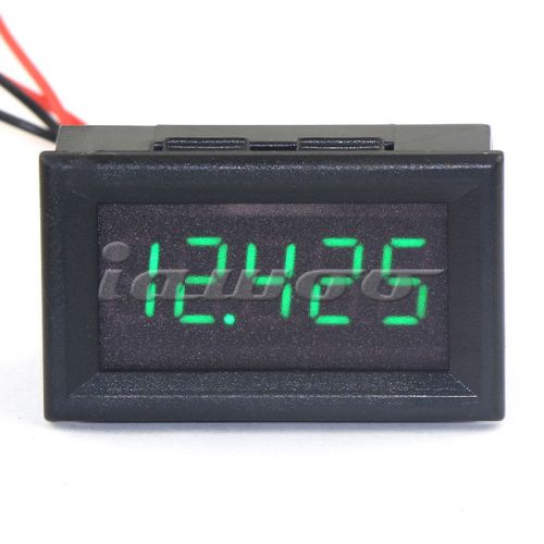 DC Digital Voltage Monitor Battery Tester 5 Digits 0-33V 5V 12/24 Volt Green LED