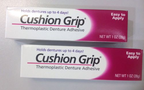 NEW CUSHION GRIP DENTURE ADHESIVE (2 PACK)1oz  tubes