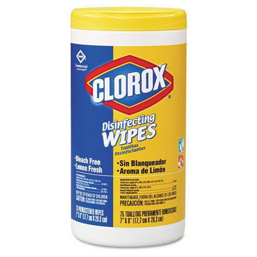 Clorox disinfecting wipe wipe lemon scent 62/canister yellow for sale