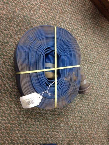 2&#034;x 50&#039; Blue PVC Layflat  Water Discharge Hose Assembly