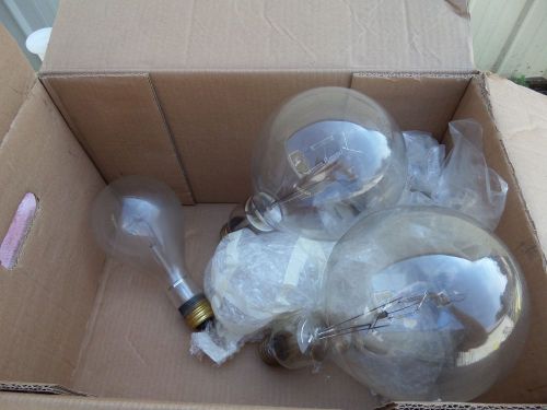 3 Vintage incandescent clear light bulbs 2 750 W 1 500 W  *Mogul*