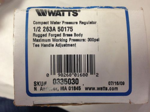 Watts 1/2&#034; 3-way small pressure regulator 50-175 psi 0335030 for sale
