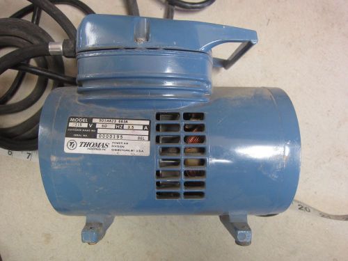 Thomas Industries 905AA23 663A 115V 3.5A Air Pump w 8&#039; Hose, Used