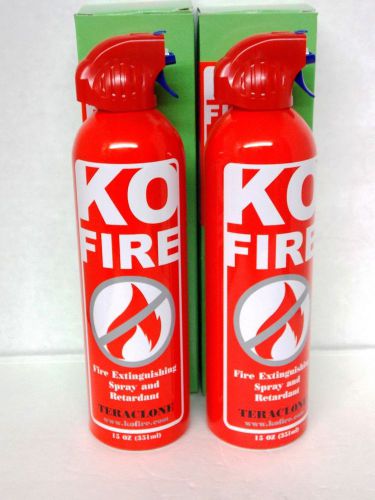 New KO FIRE  Extinguisher for small fires Car Kitchen or Camp 15 OZ ((2 Pack))
