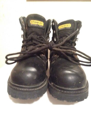 Stanley Steel Toed Black Boots Size 5 (runs A Little Big)
