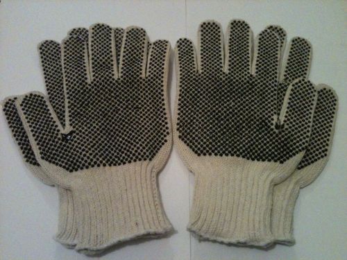 (2 pairs) mcr 9667lm multi-purpose gloves, cotton/poly, 7 gauge pvc dots, large for sale