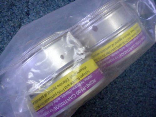 (2) ao safety r53he-p100 organic vapor respirator cartridges ~ one pair for sale