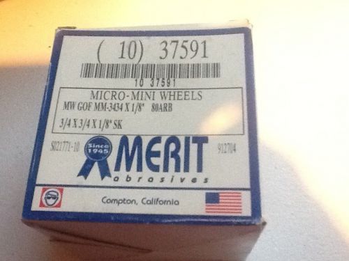 Merit 37591 Micro Mini Flap Whls 3/4 x 3/4 x 1/8 80G box of 10  N/R #1 Auction