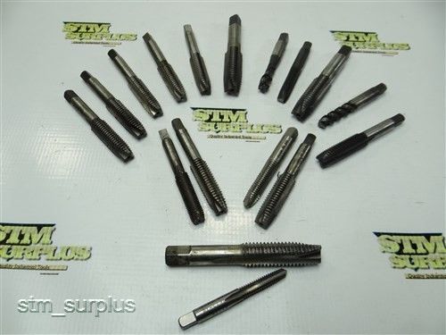 NICE LOT OF 15 HSS HAND TAPS 5/16&#034; -18 TO 5/8&#034; -11NC MORSE