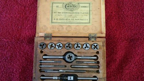 Vintage Tap And Die Set No. 301 By S. W. Card Mft. Co Mansfield, Mass USA