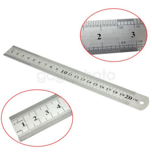 Durable Stainless Steel Measuring Home School Ruler Rule Scale Tool Precision