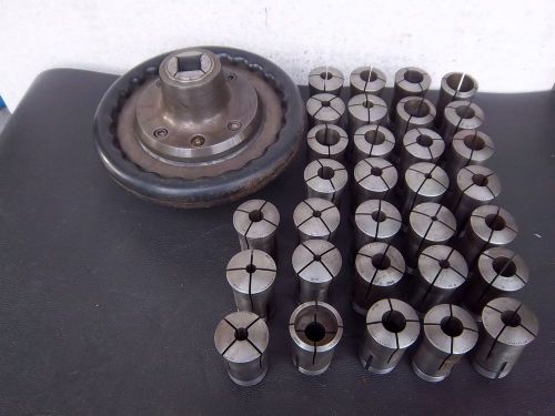 USED HARDINGE NO. 2 SPEED COLLET CHUCK WITH 32 COLLETS