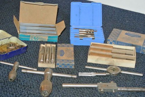 MISC MACHINIST TOOL LOT TAPS  HANDLE TOOLING
