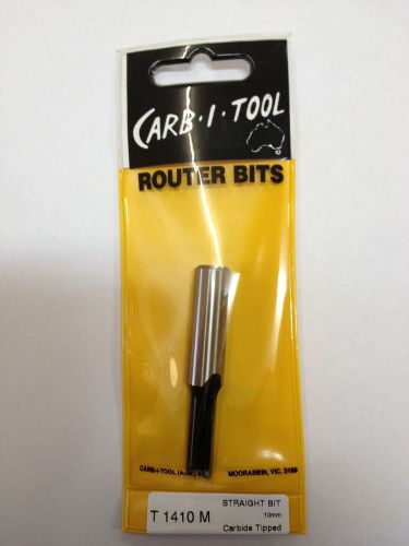 CARB-I-TOOL T 1410 M 10mm x  1/2 ” CARBIDE TIPPED STRAIGHT CUT ROUTER BIT