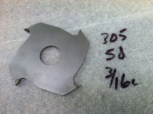 1-1/4&#034; bore 3/16 cut 5 dia 304 Shaper cutter straight slot rabbet Carbide tipped