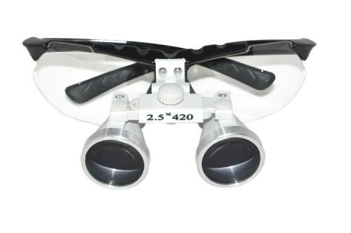 Loupe new black dentist dental surgical medical binocular loupes 2.5x 420mm+aaaa for sale
