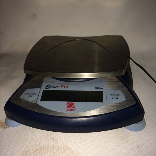 OHAUS SP601 Scout Pro Portable Scales, 600g capacity, 0.1g readability W 300g