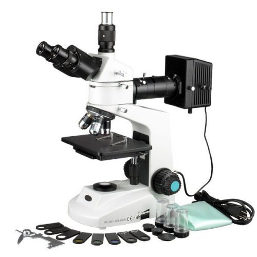 40x-800x polarizing metallurgical microscope w top and bottom lights for sale