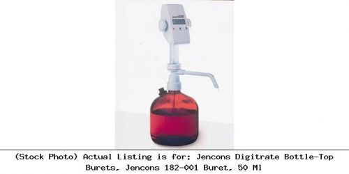 Jencons digitrate bottle-top burets, jencons 182-001 buret, 50 ml for sale