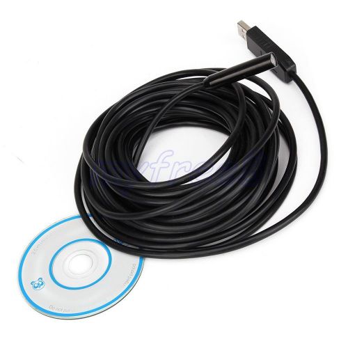 Waterproof 10M USB Borescope Endoscope Inspection Tube Pipe Camera With 6 Leds