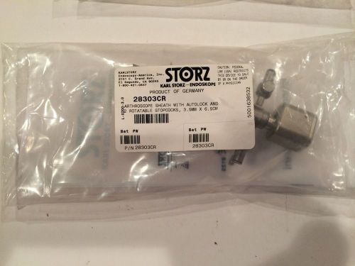 Storz High Flow Arthroscope Sheath w/ Autolock and 2 Rotatable Stopcocks 28303CR