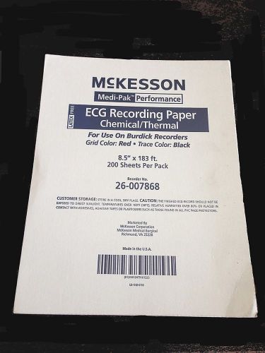 McKesson Medi-Pak ECG Recording Paper 200 Sheets 26-007868 Qty 10 *BRAND NEW*