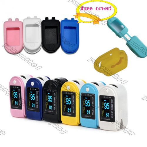 Oled color screen fingertip pulse oximeter,spo2 monitor blood oxygen + cover for sale