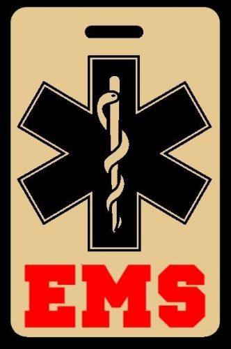 Tan ems luggage/gear bag tag - free personalization - new for sale