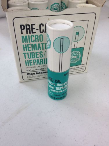 Clay Adams 100 Count Pre-Cal Heparinized Micro-Hematocrit Tubes