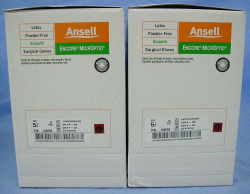 2 boxes 50pr/pk ea ansell encore microptic latex surgical gloves #5787000 for sale
