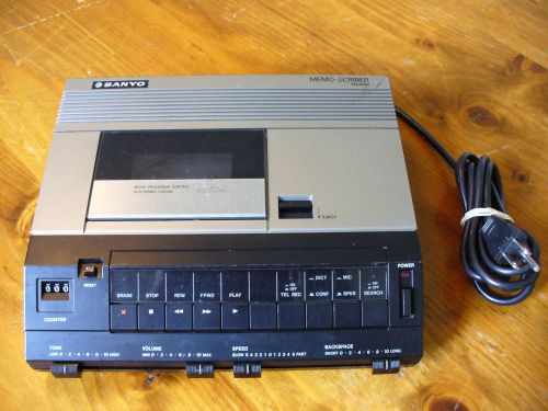 SANYO TRC9100 Memo-Scriber Cassette Dictation Foot Pedal Headset Phone Record Pc