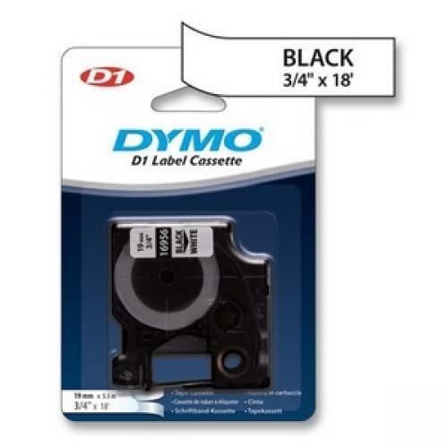 Dymo D1 16956 Permanent Polyester Tape - 0.75  Width x 5.4m Length - 1 Roll - Bl