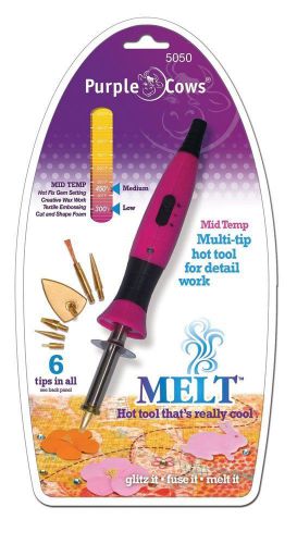 Purple cows 5050 melt craft iron, dual temperature, 6 tips, purple brand new! for sale