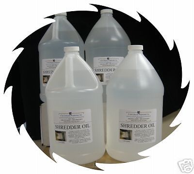 PREMIUM Paper Shredder Oil - Four 1 gallon bottles