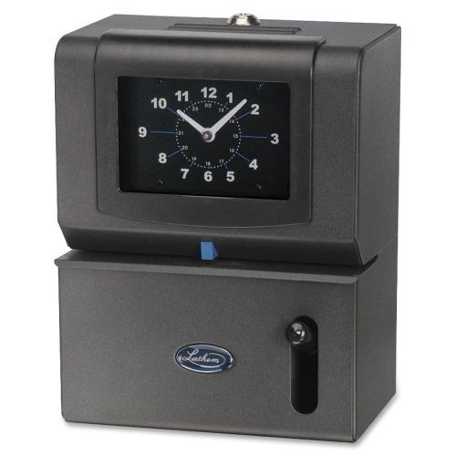 Heavy-Duty Time Clock, Mechanical, Charcoal