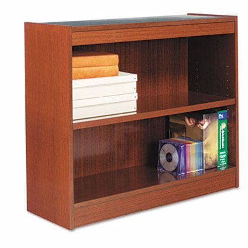 Alera Square Corner Wood Veneer Bookcase, 2-Shelf, Medium Cherry (ALEBCS23036MC)