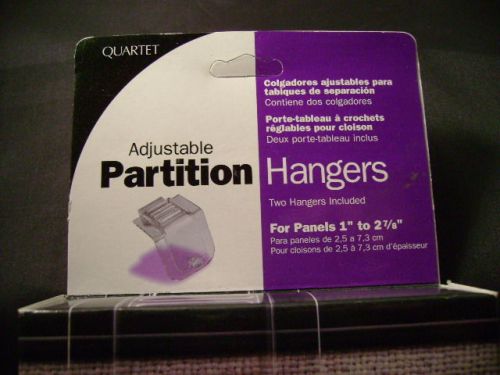 Quartet Adjustable Partition Hangers 8001 New In Box For Panels 1&#034; to 2 7/8&#034;