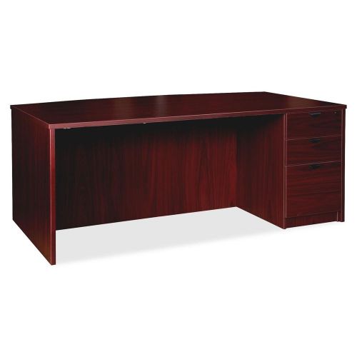 Lorell llr79010 prominence series mahogany laminate desking for sale