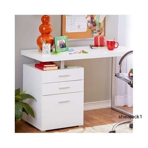 Home Office Writing Desk 3 Drawer Filing Cabinet Combination