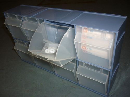 Storage Bins Parts Organiser Tidy Bins Small item sorter Block of 8 Bins Tilt fr