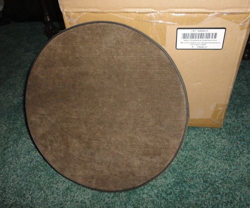 CASE OF 5 BAR AND SHOP STOOL PADDED SEAT CUSHION COVERS, BROWN, 14&#034;, 2&#034; PAD
