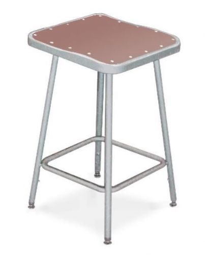 NEW National Public Seating 6318 Steel Stool with 18&#034; Square Hardboard Seat,
