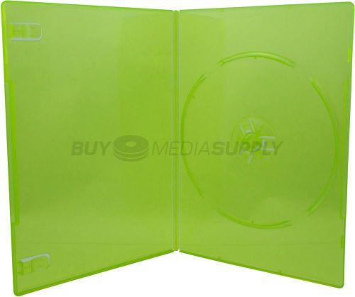 7mm slimline clear green 1 disc dvd case - 200 pack for sale