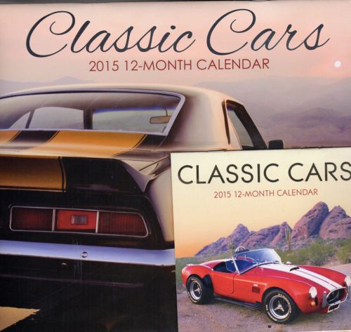 2015 CLASSIC CARS Wall Calendars Lot - Full &amp; Mini Desk Calendar NEW Mustang