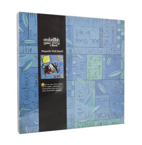 Demdaco Embellish Your Story Blue Collage Magnetic Memo Board